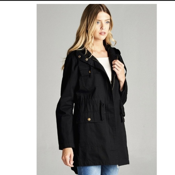 Hiend Jackets & Blazers - Black Utility Jacket